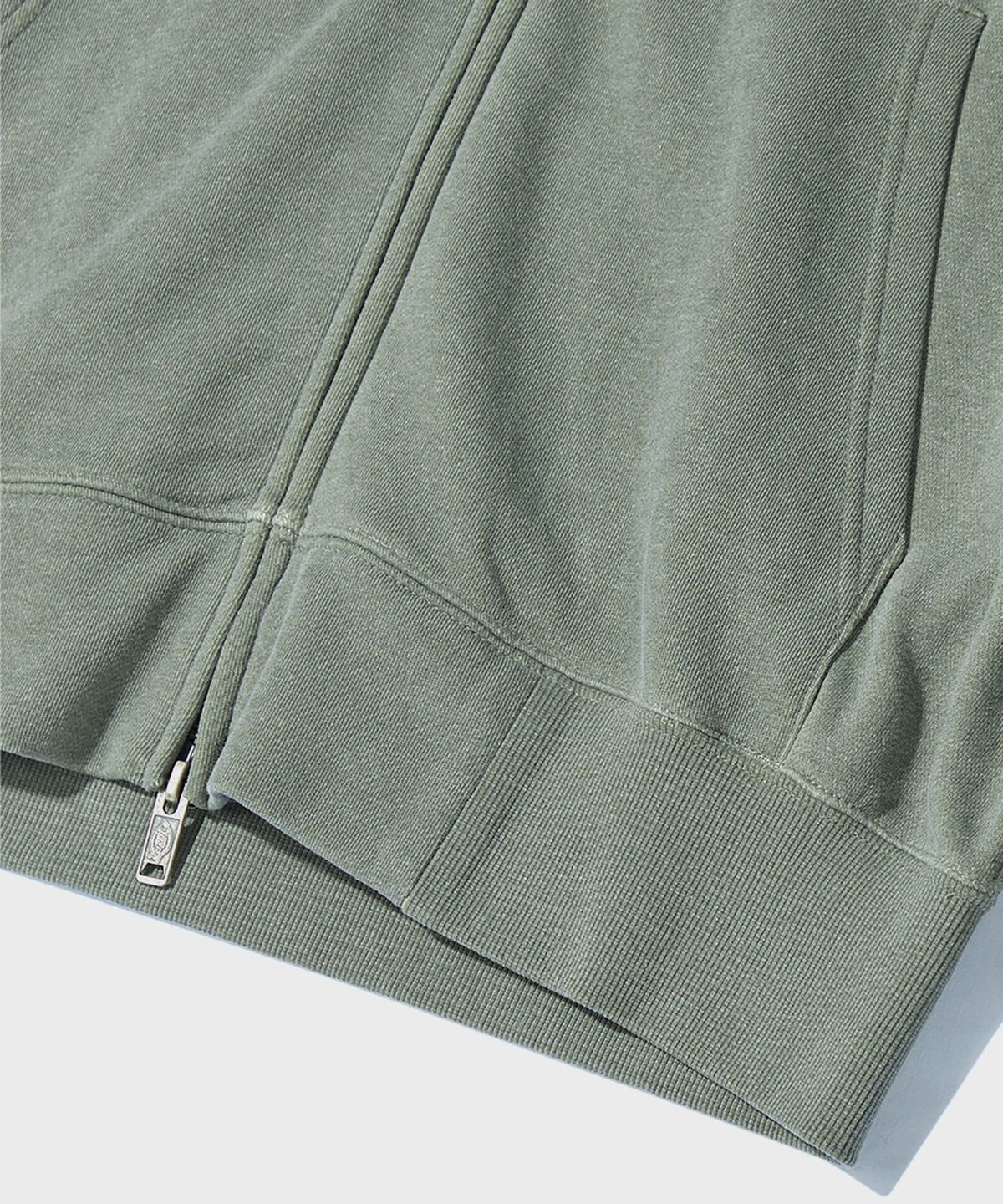디키즈(DICKIES) 피그먼트 다잉 아치로고 후드집업 Faded Gray