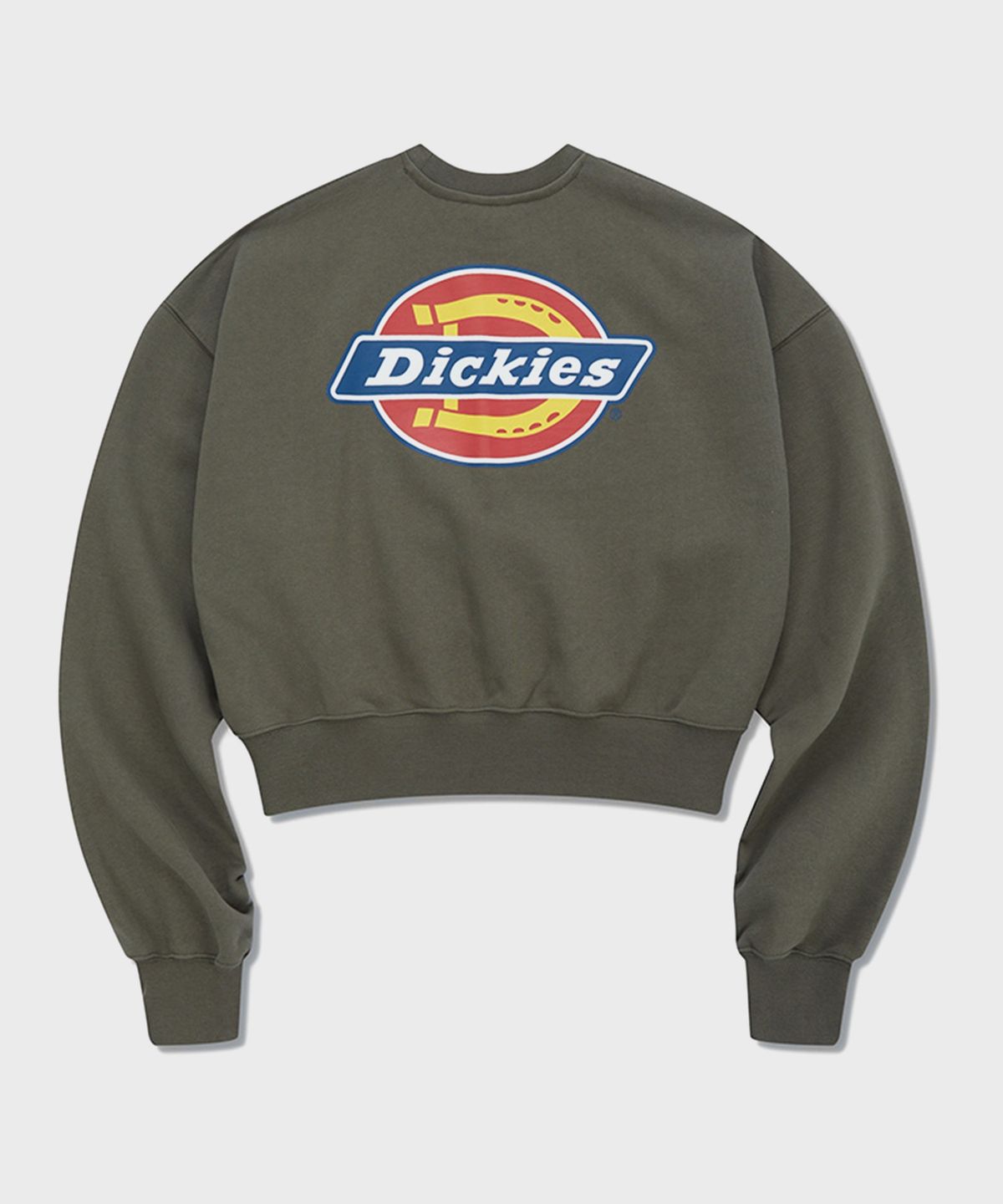 디키즈(DICKIES) 아이코닉 로고 크롭 스웨트셔츠 Charcoal