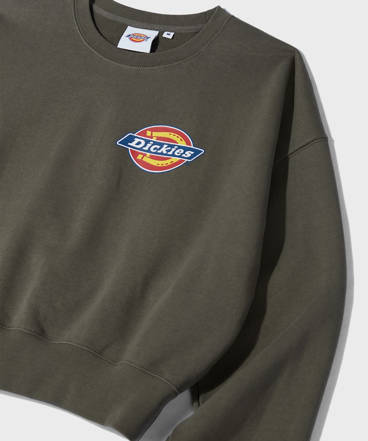 디키즈(DICKIES) 아이코닉 로고 크롭 스웨트셔츠 Charcoal