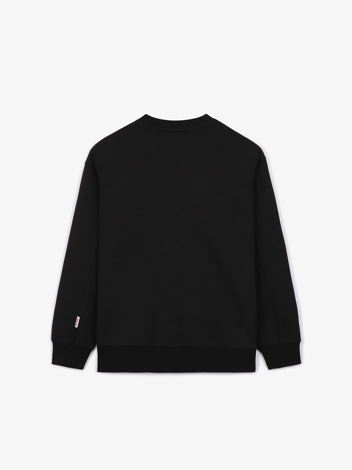 수프라(SUPRA) 에센셜 크라운 부클 자수 오버핏 맨투맨(BLACK)