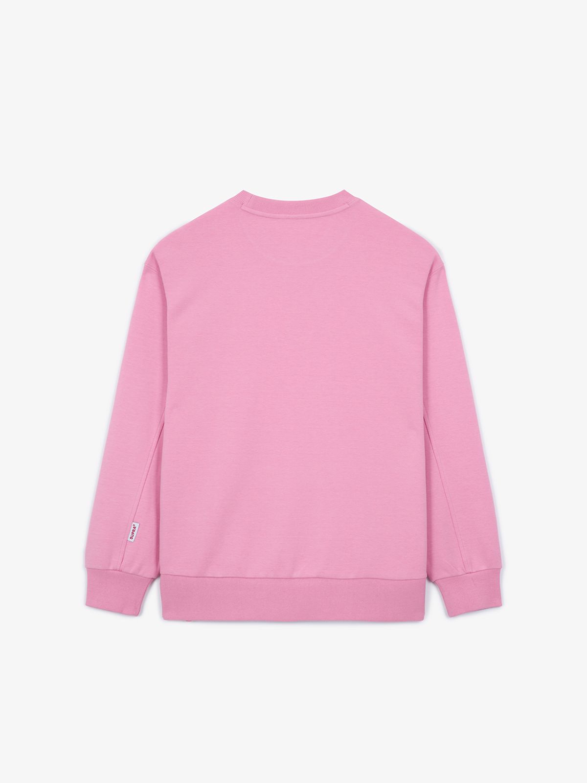 수프라(SUPRA) 에센셜 크라운 부클 자수 오버핏 맨투맨(PINK)