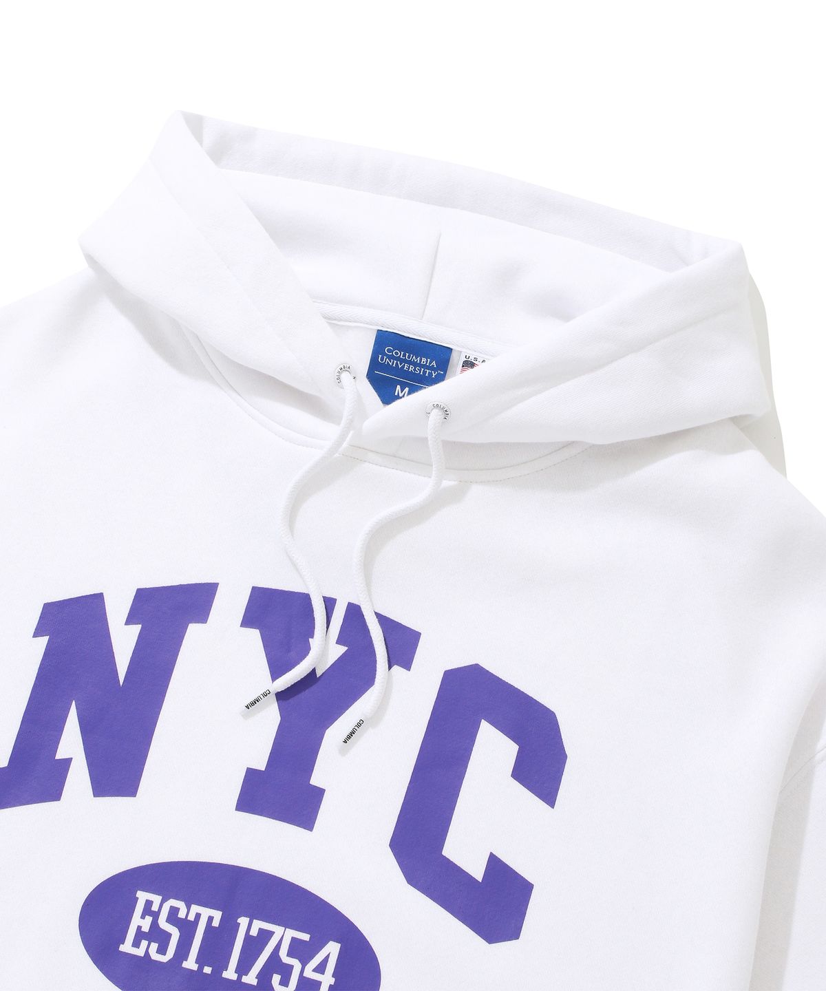 컬럼비아 유니버시티(COLUMBIA UNIVERSITY) NYC ARCH LOGO FLEECE HOODIE 화이트