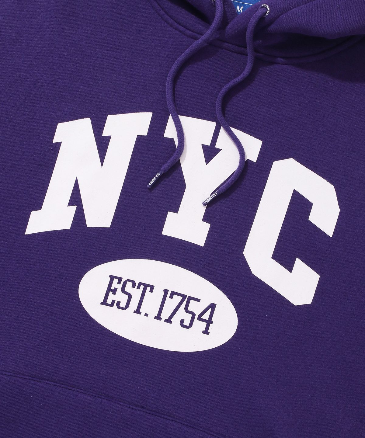 컬럼비아 유니버시티(COLUMBIA UNIVERSITY) NYC ARCH LOGO FLEECE HOODIE 빈티지퍼플