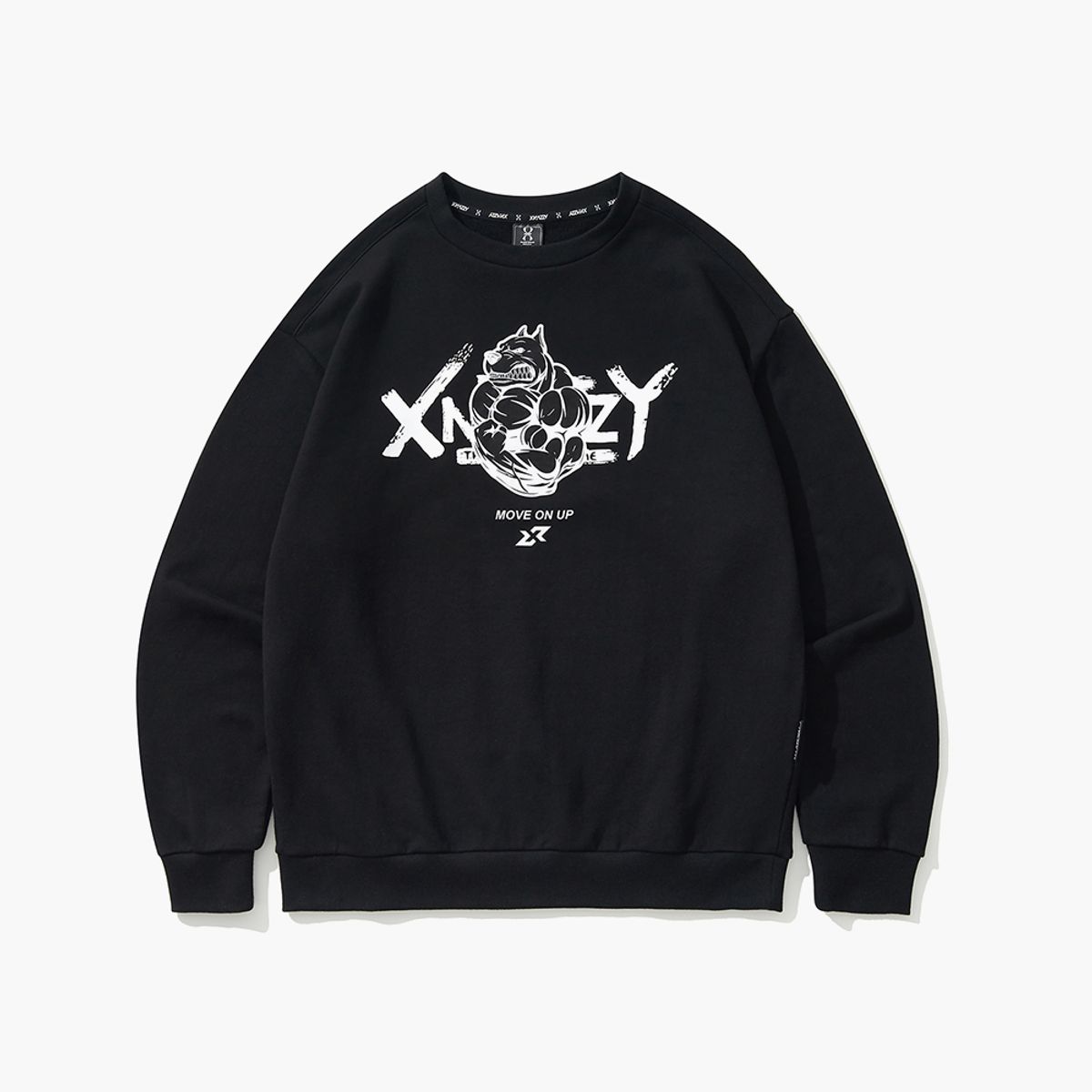 엑스네지(XNAZZY) 헬독그래픽 오버핏 맨투맨 [BLACK] XN23SRUMT01BK