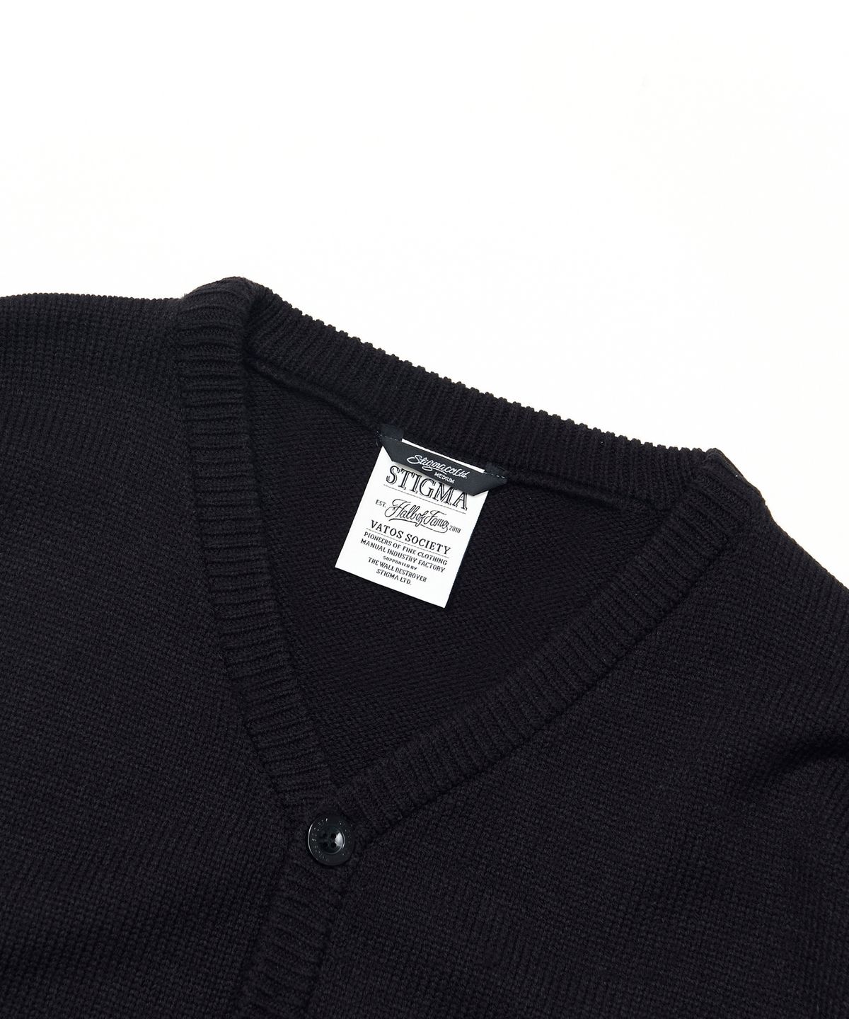 스티그마(STIGMA) ZIPPER OVERSIZED CARDIGAN BLACK