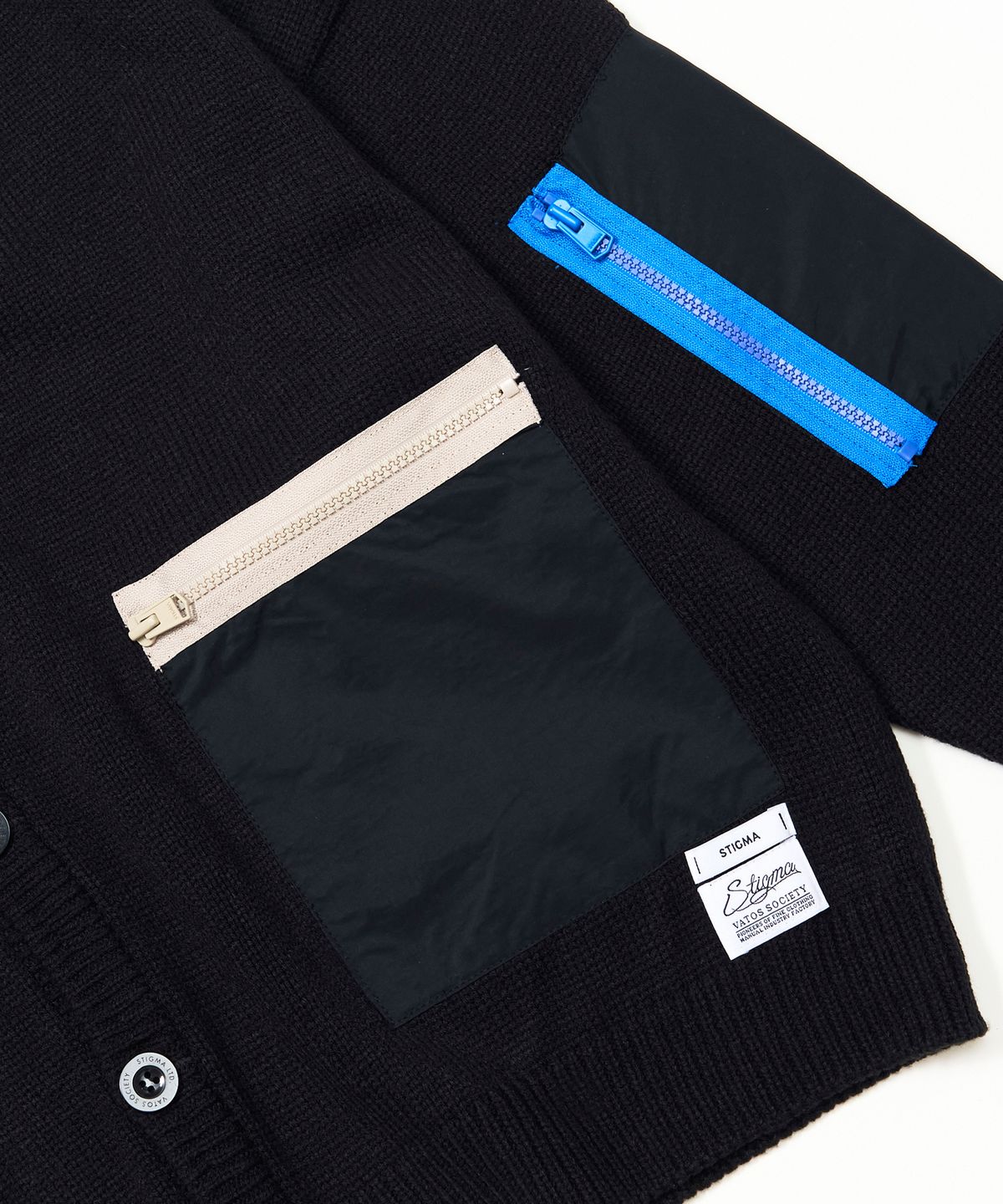 스티그마(STIGMA) ZIPPER OVERSIZED CARDIGAN BLACK