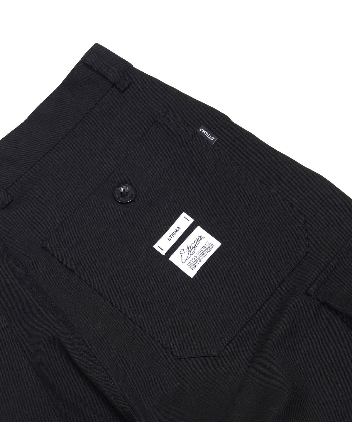 스티그마(STIGMA) 10s TWILL COTTON WIDE PARACHUTE PANTS BLACK