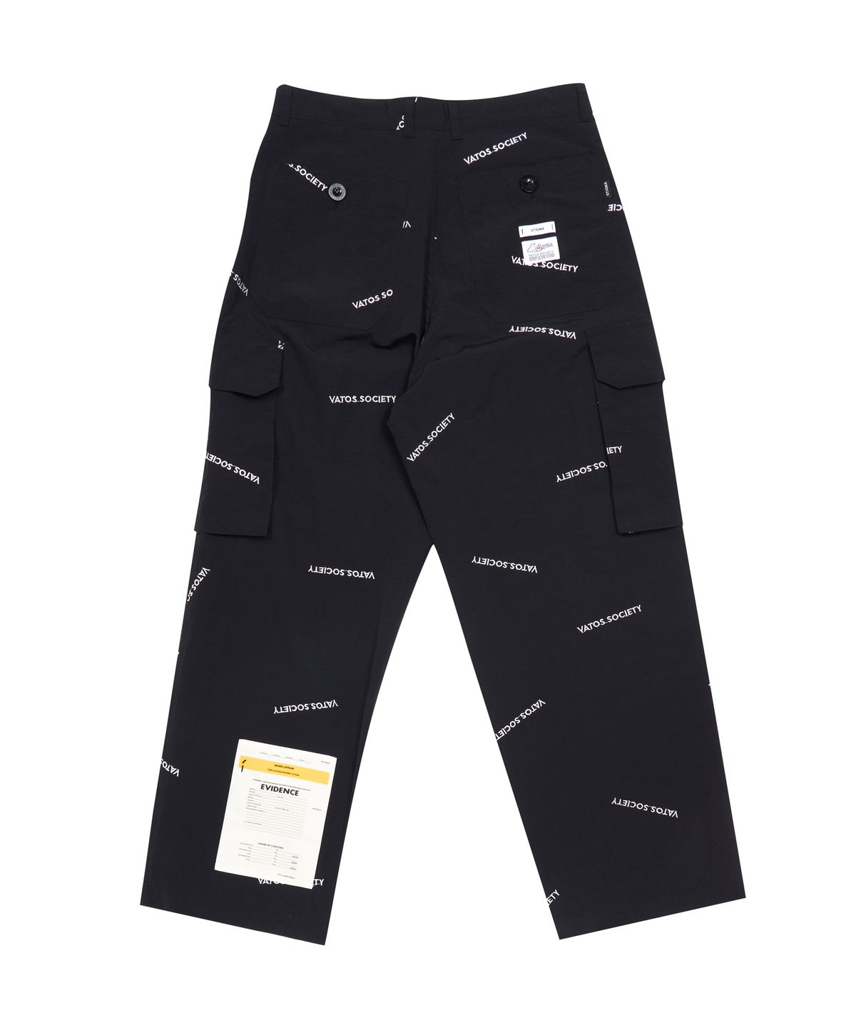 스티그마(STIGMA) VATOS EMBROIDERY WIDE PARACHUTE PANTS BLACK