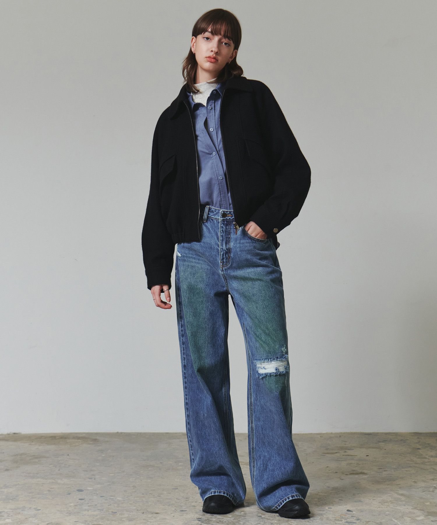 ジャケット citybreeze Wool Blue Jacket Jumper_BLACK MUSINSA | CITYBREEZE WOMAN (UNI) Wool Blue Jacket Jumper_BLACK