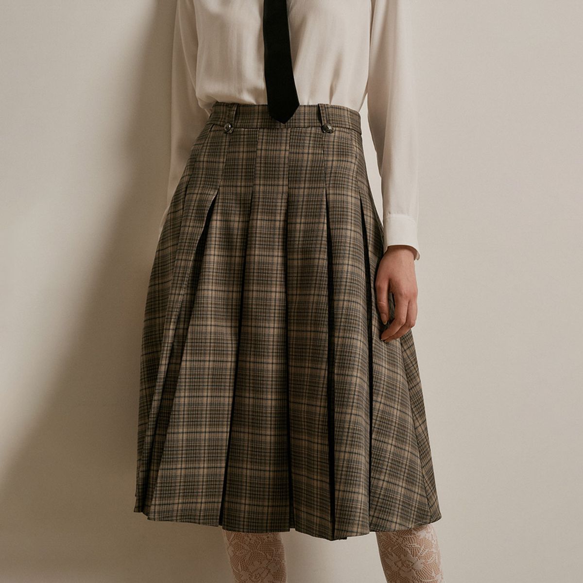 웬스데이딜라잇(WEDNESDAY DELIGHT) WD_Intellectual plaid set_Skirt