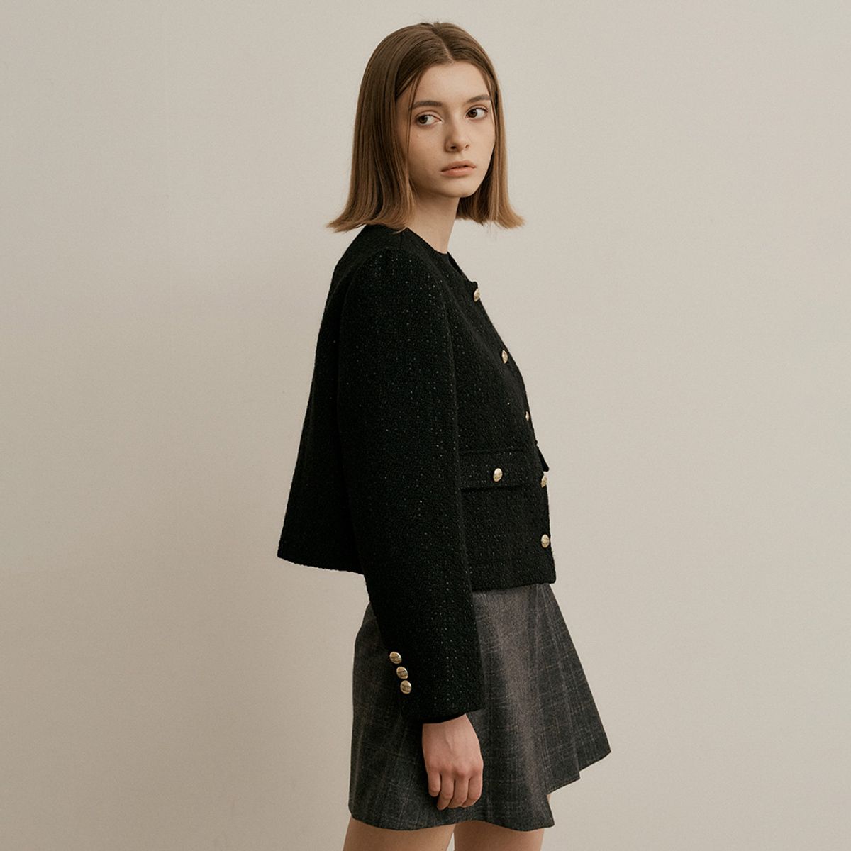 웬스데이딜라잇(WEDNESDAY DELIGHT) WD_High-end tweed jacket