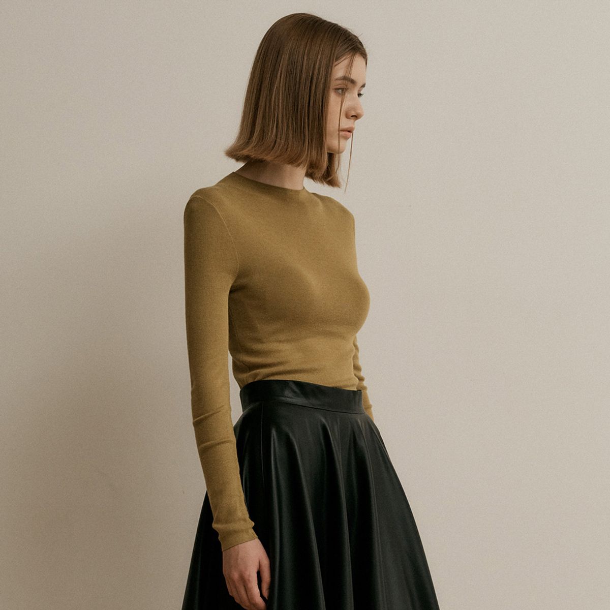 웬스데이딜라잇(WEDNESDAY DELIGHT) WD_Soft wool sweater_OLIVE