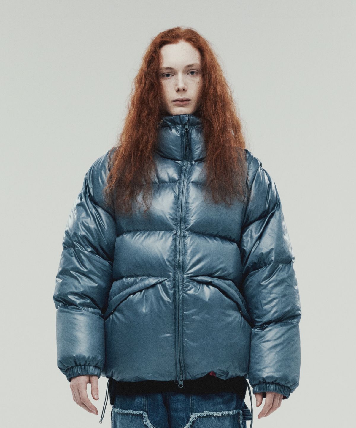 더바이닐하우스(THEVINYLHOUSE) REVERSIBLE PADDED JACKET GREY (VH2DWUB900A)