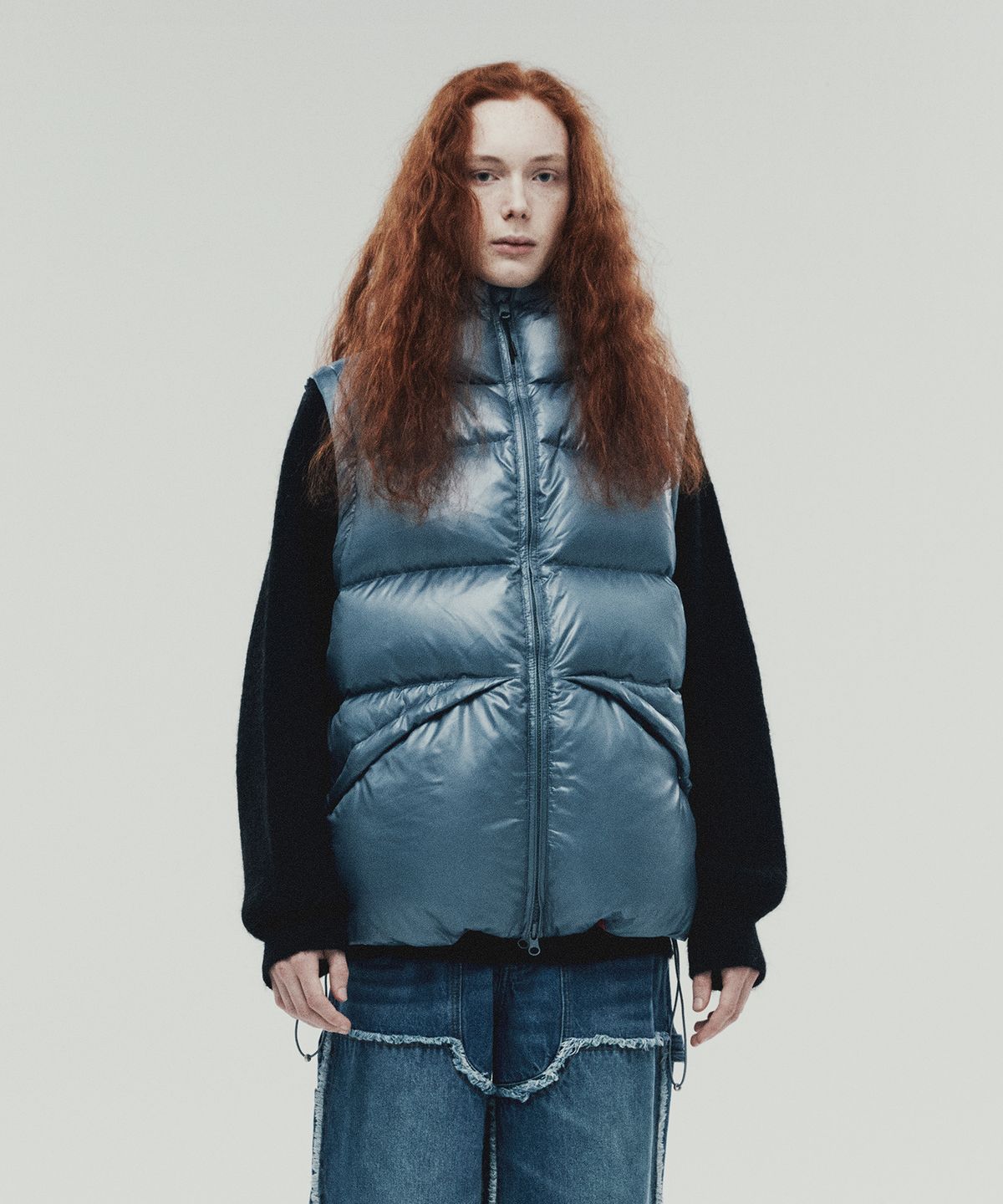 더바이닐하우스(THEVINYLHOUSE) REVERSIBLE PADDED JACKET GREY (VH2DWUB900A)