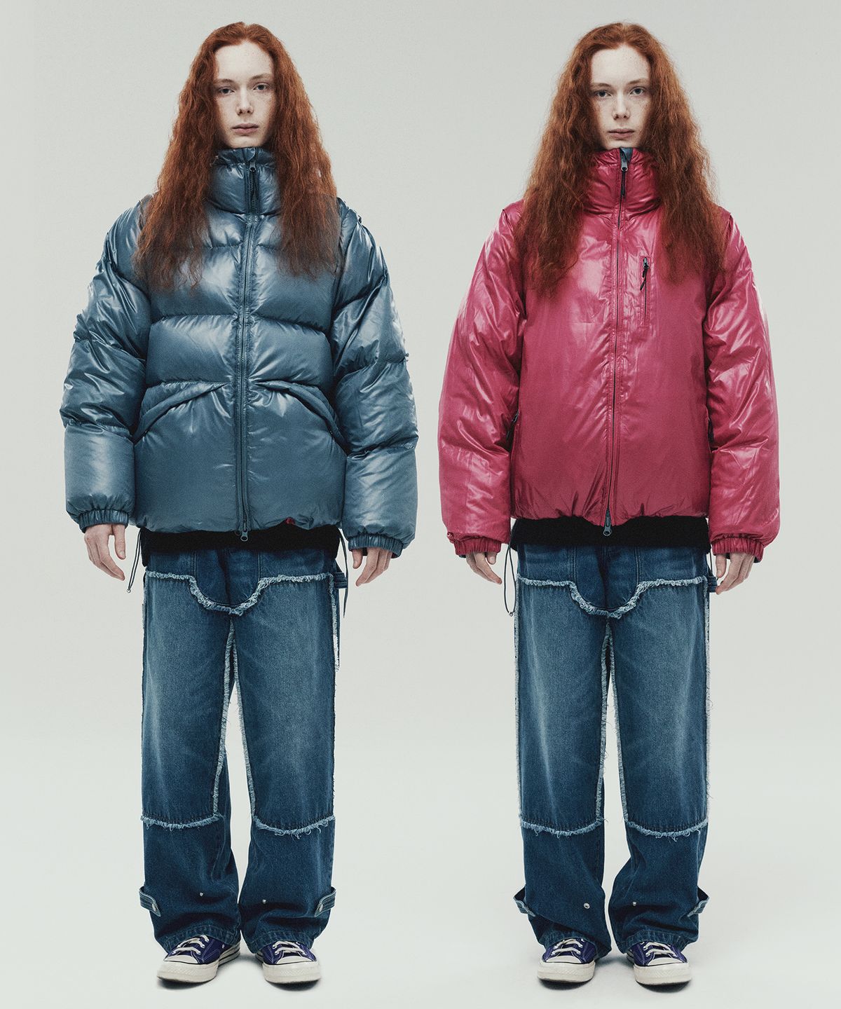 더바이닐하우스(THEVINYLHOUSE) REVERSIBLE PADDED JACKET GREY (VH2DWUB900A)