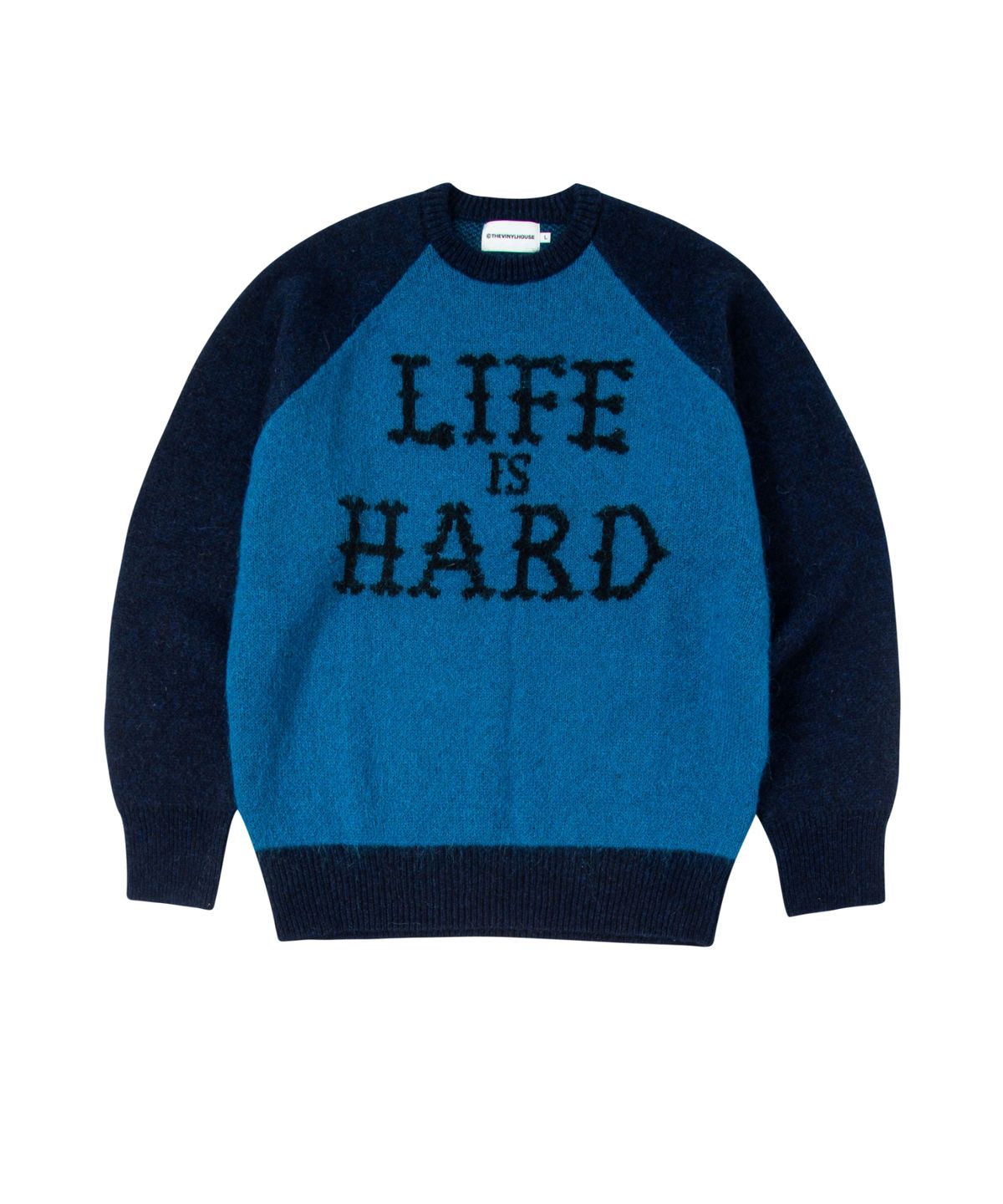 더바이닐하우스(THEVINYLHOUSE) MOHAIR JACQUARD SWEATER BLUE (VH2DFUK604A)
