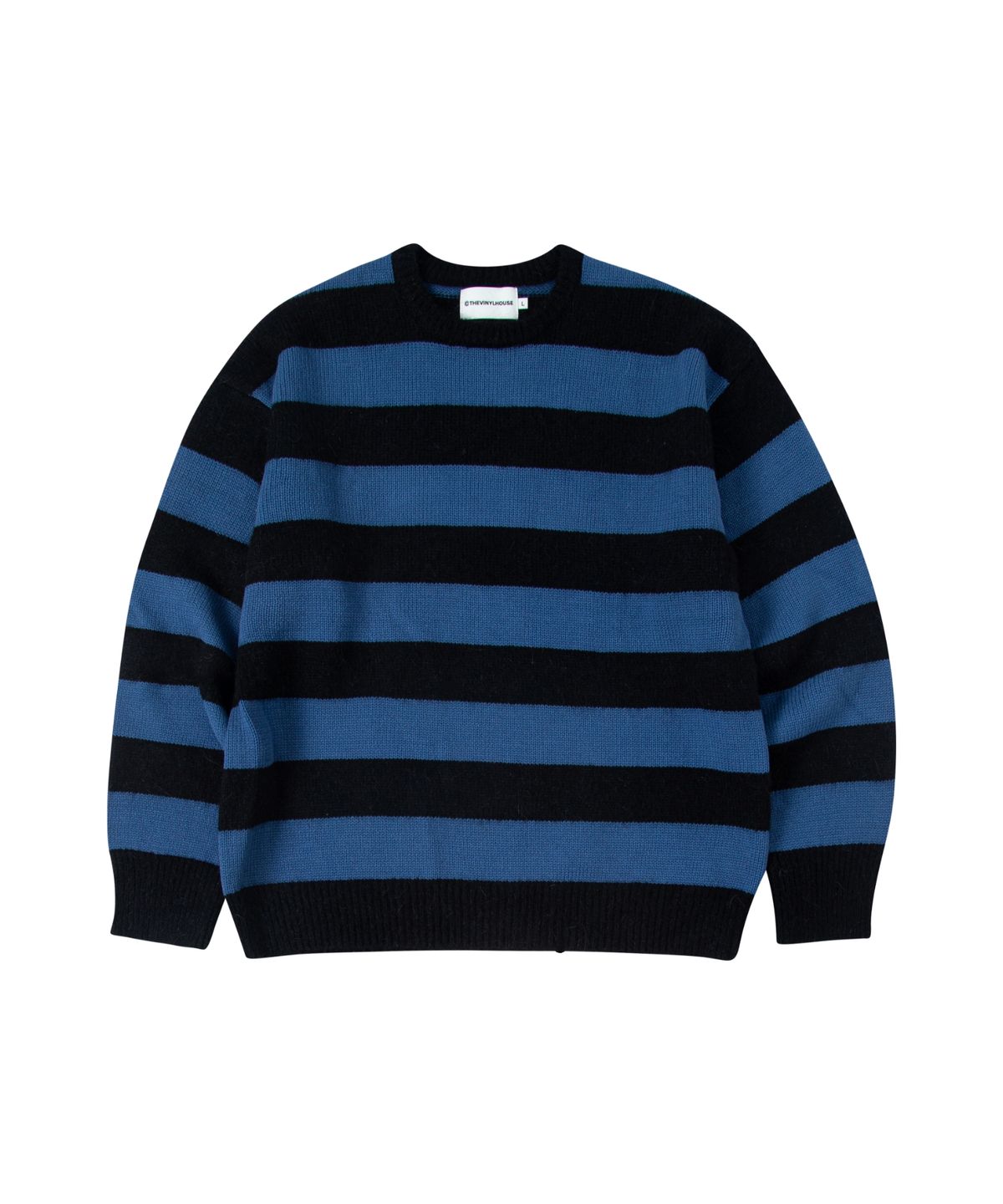 더바이닐하우스(THEVINYLHOUSE) MOHAIR BOLD STRIPED SWEATER BLUE (VH2DFUK603A)