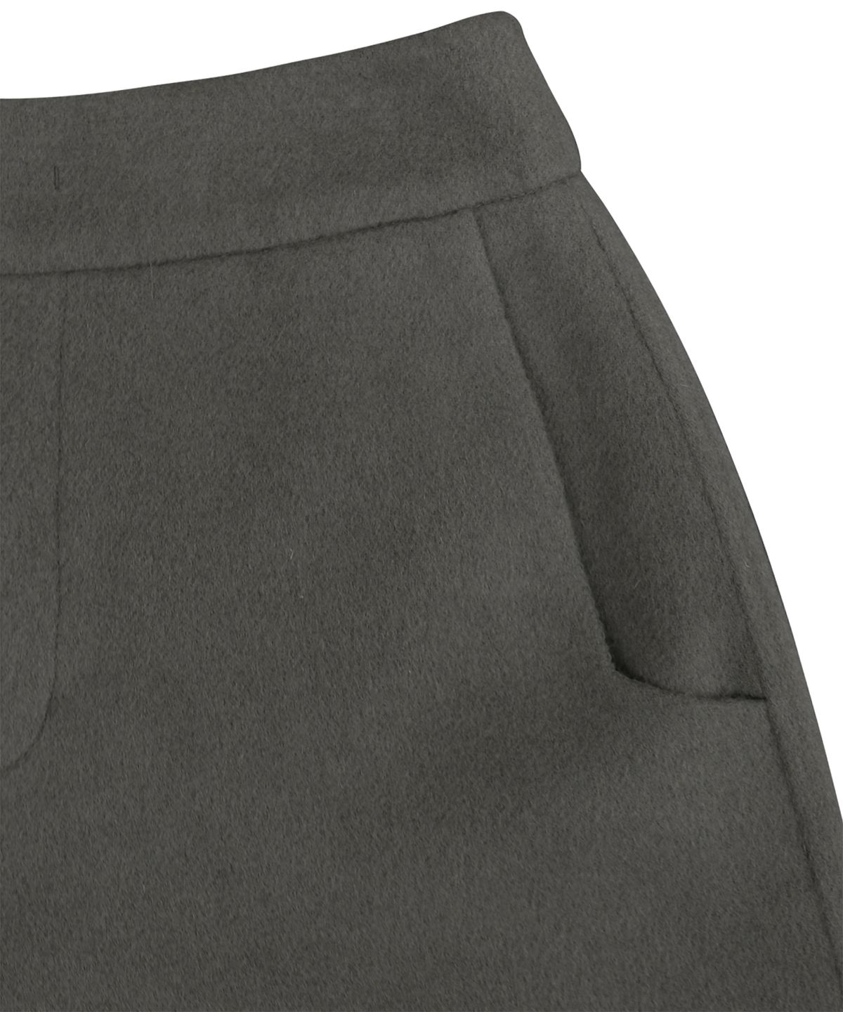 트리밍버드(TREEMINGBIRD) Handmade) Wool Half Pants [ Khaki Gray ]