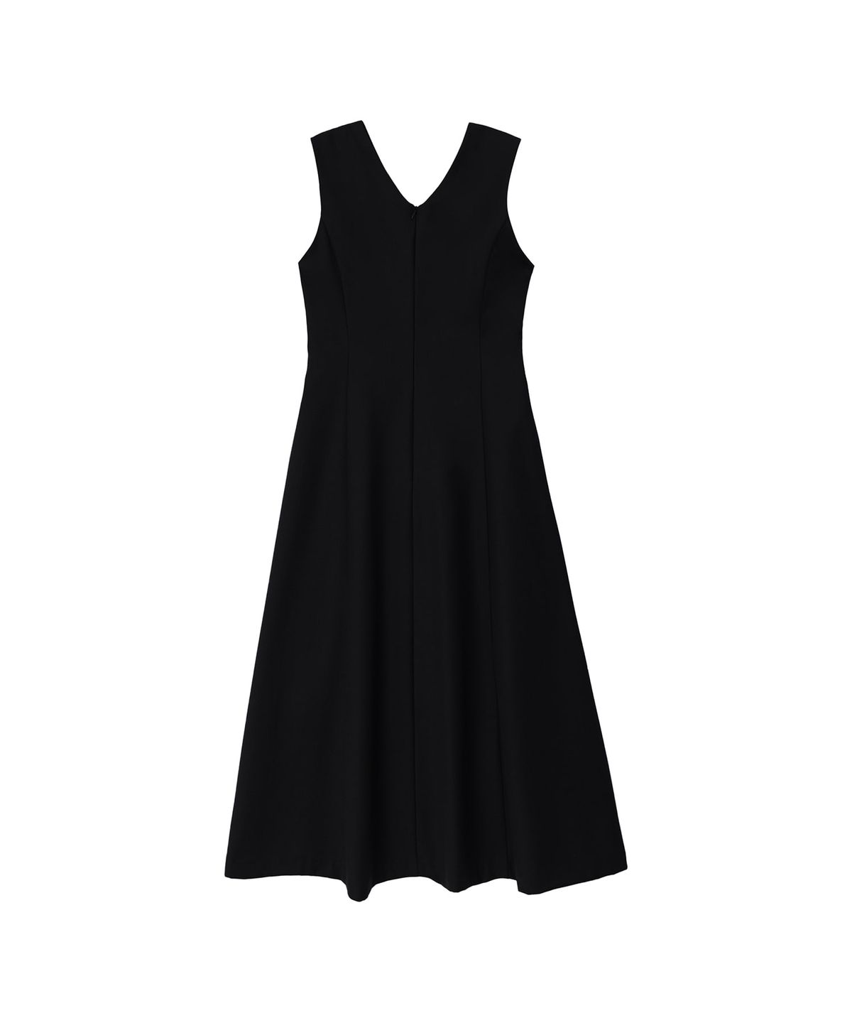 트리밍버드(TREEMINGBIRD) V-neck Flare Long One-piece [ Black ]