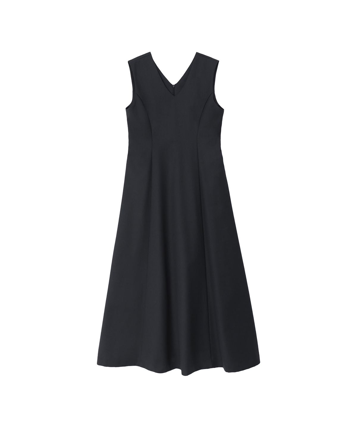 트리밍버드(TREEMINGBIRD) V-neck Flare Long One-piece [ Blue Gray ]