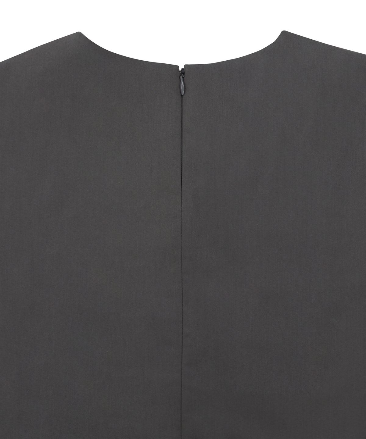 트리밍버드(TREEMINGBIRD) Crop Pintuck Set-up Blouse [ Charcoal Brown ]