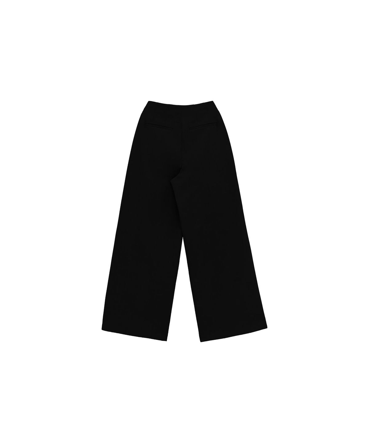 트리밍버드(TREEMINGBIRD) Oblique Fly Pintuck Trouser [ Black ]