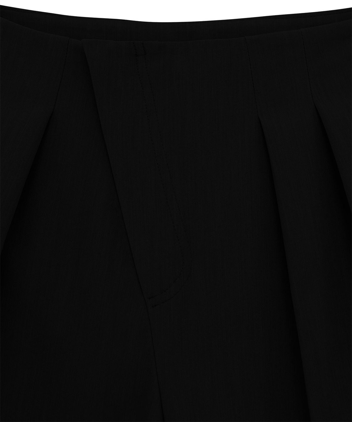 트리밍버드(TREEMINGBIRD) Oblique Fly Pintuck Trouser [ Black ]