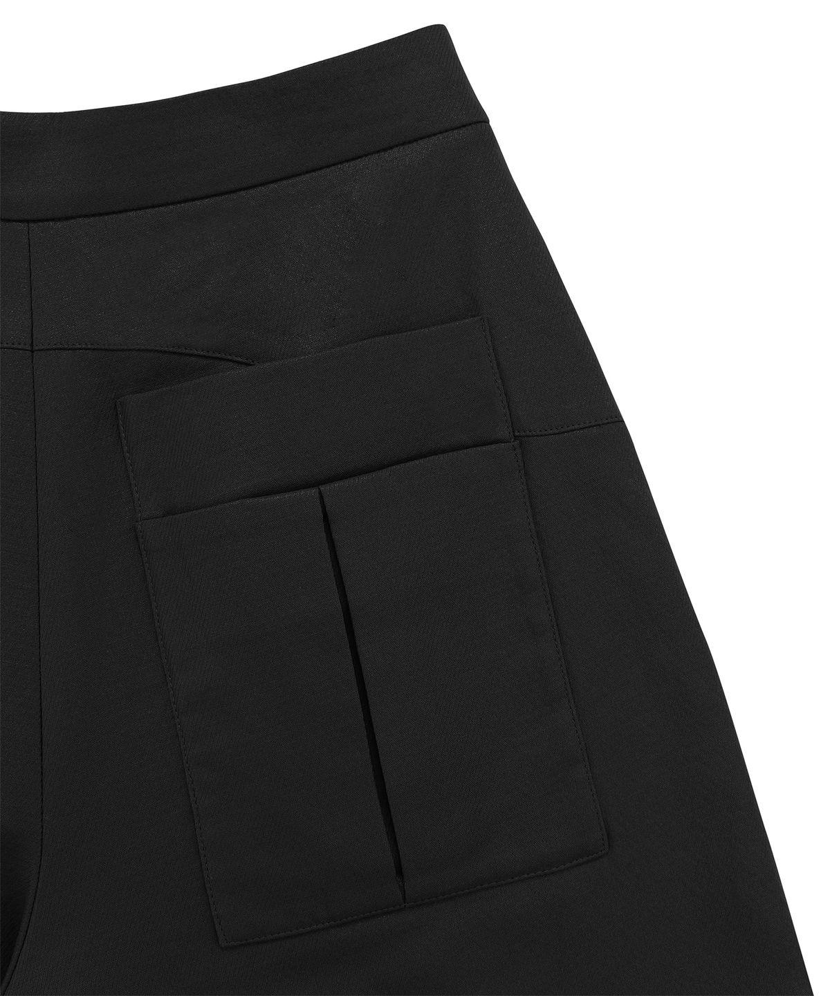 트리밍버드(TREEMINGBIRD) Curve Line Half Pants [ Black ]