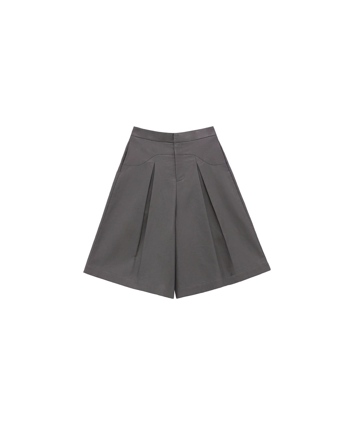 트리밍버드(TREEMINGBIRD) Curve Line Half Pants [ Warm Gray ]