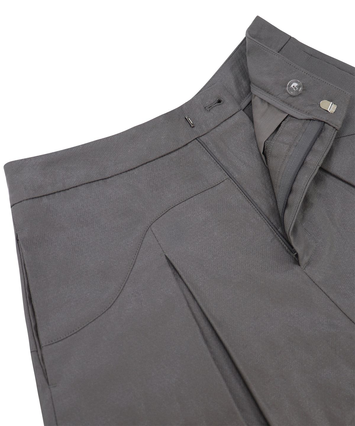 트리밍버드(TREEMINGBIRD) Curve Line Half Pants [ Warm Gray ]
