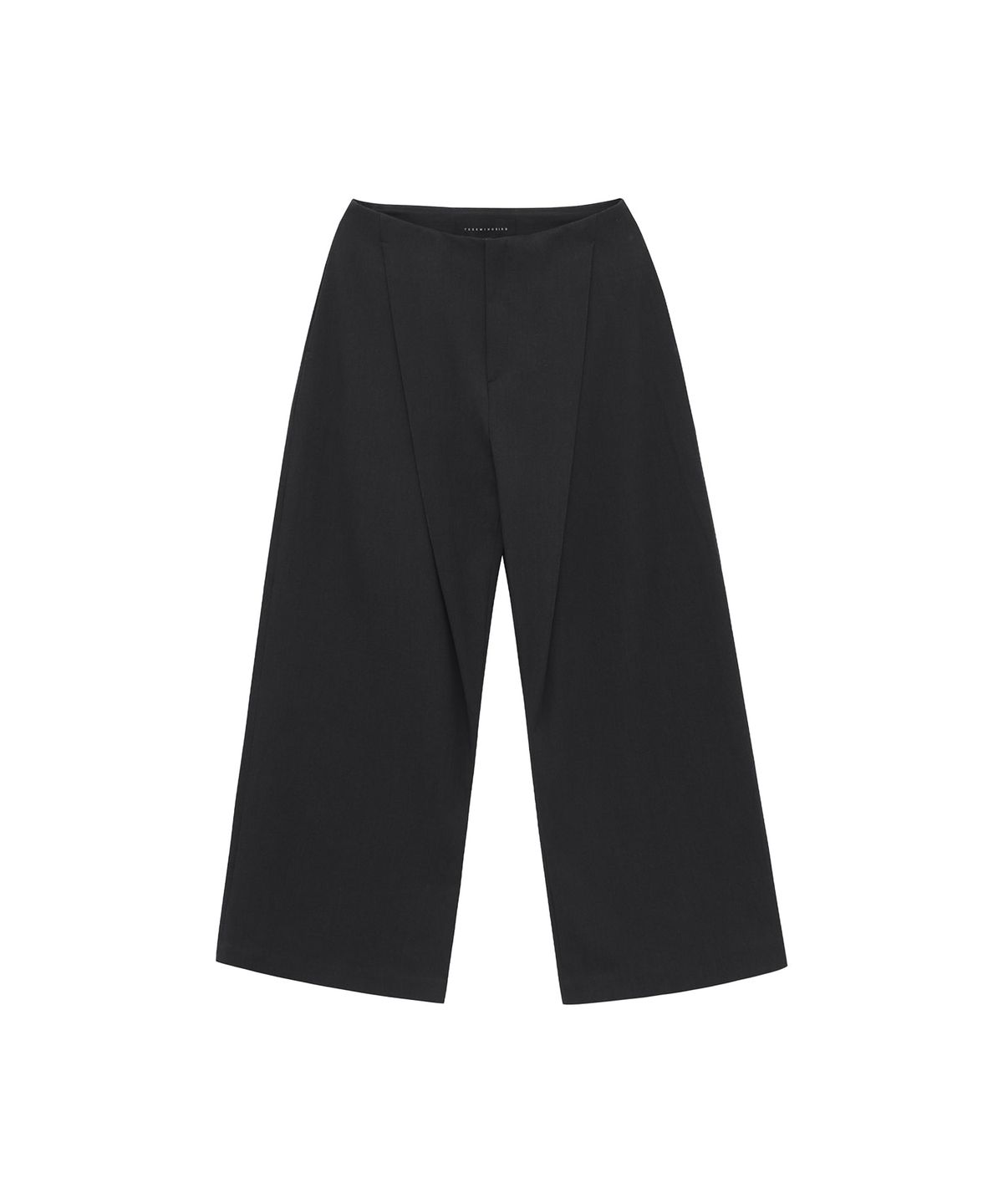 트리밍버드(TREEMINGBIRD) Low Rise Wide Slacks [ Charcoal ]