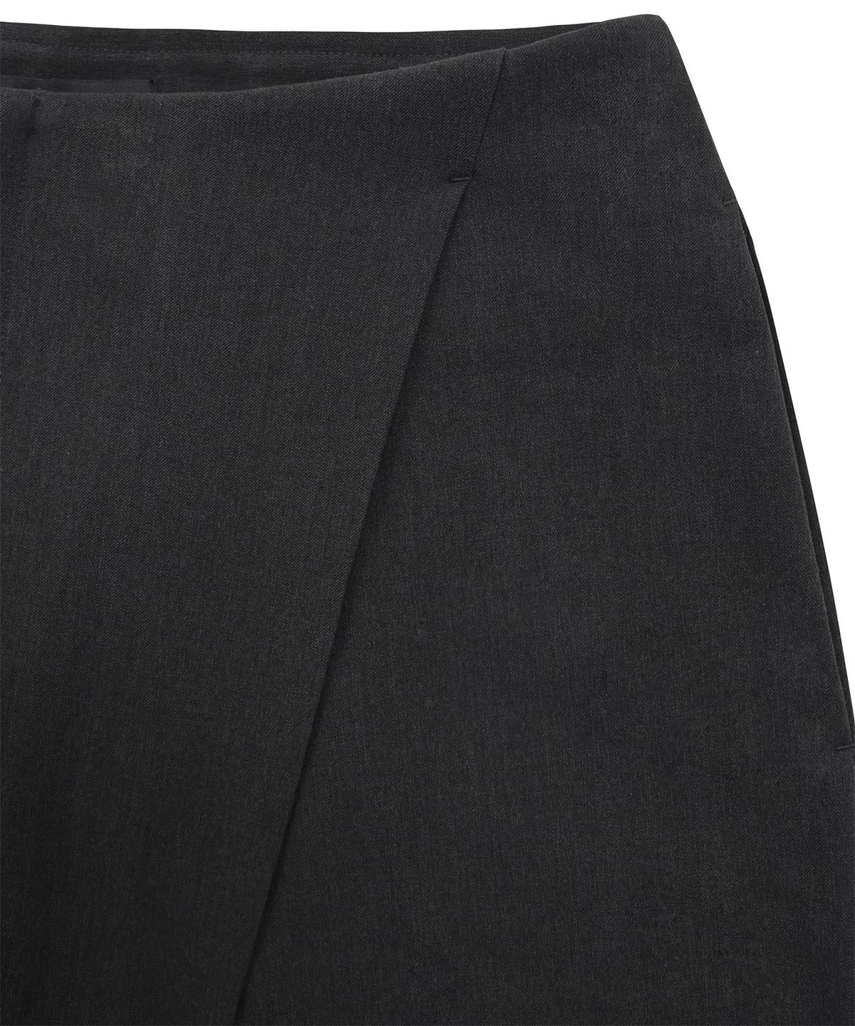 트리밍버드(TREEMINGBIRD) Low Rise Wide Slacks [ Charcoal ]