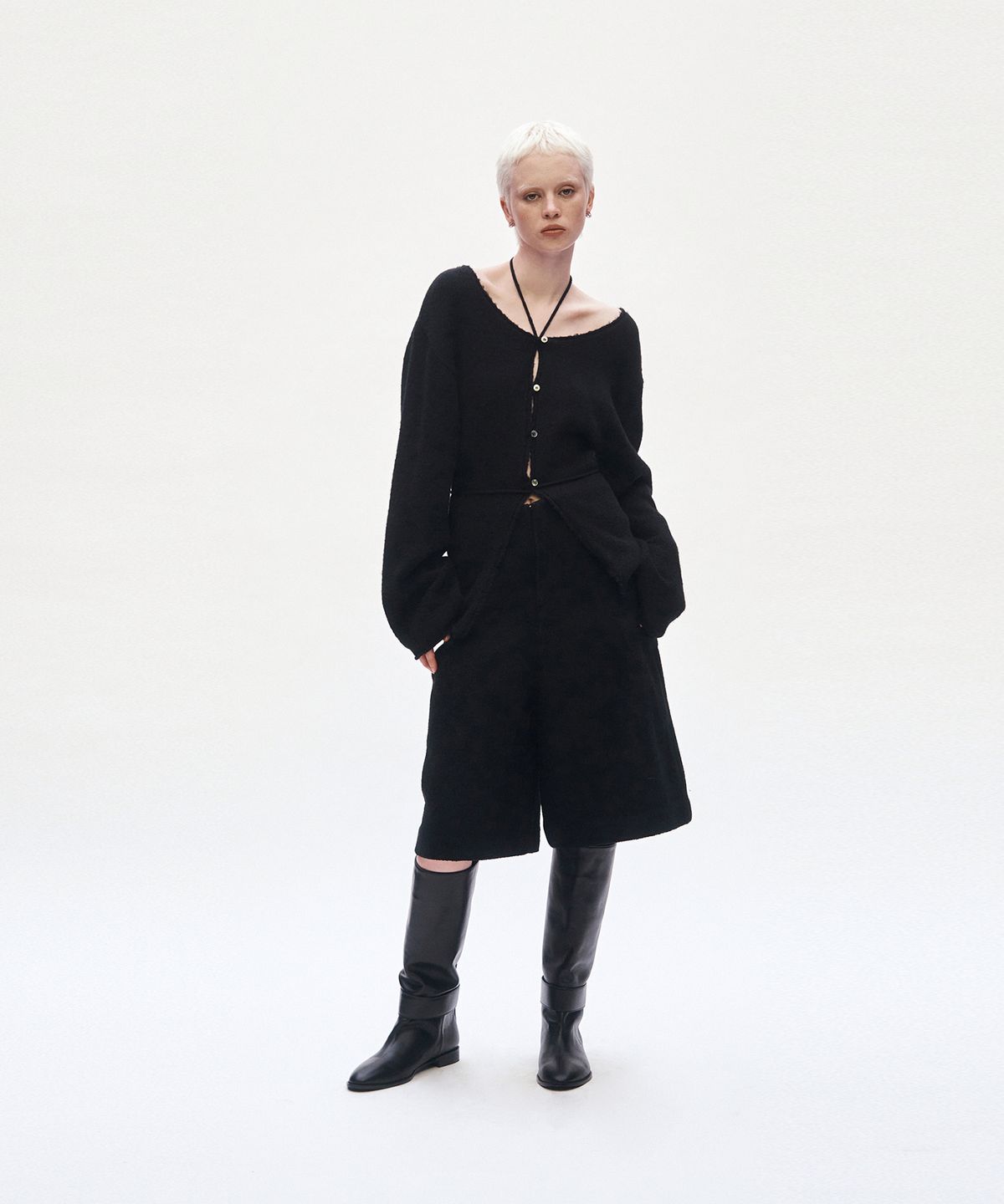 트리밍버드(TREEMINGBIRD) 2-way Strap Knit [ Black ]