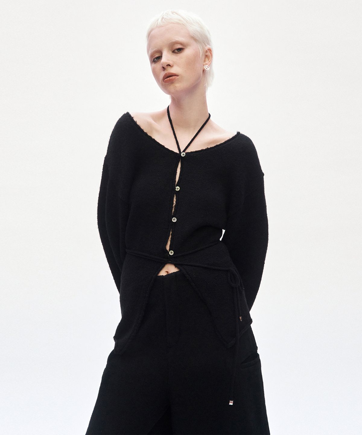 트리밍버드(TREEMINGBIRD) 2-way Strap Knit [ Black ]