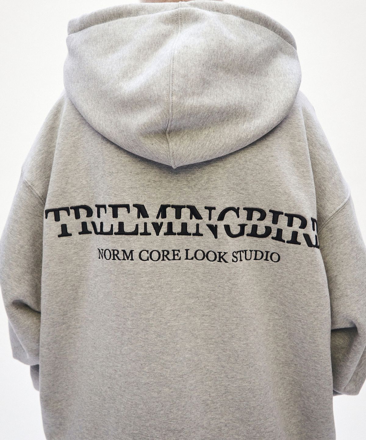 트리밍버드(TREEMINGBIRD) Rivet Sweat Set-up Hoodie [ Gray ]