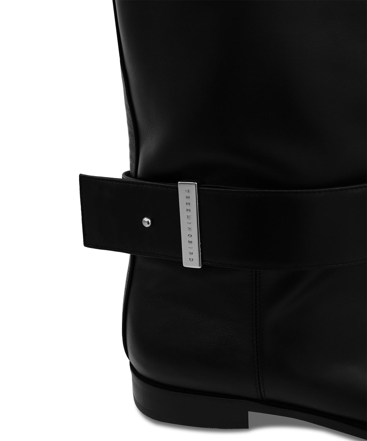 트리밍버드(TREEMINGBIRD) HANDMADE) Cowhide Belted Middle Boots [ Black ]