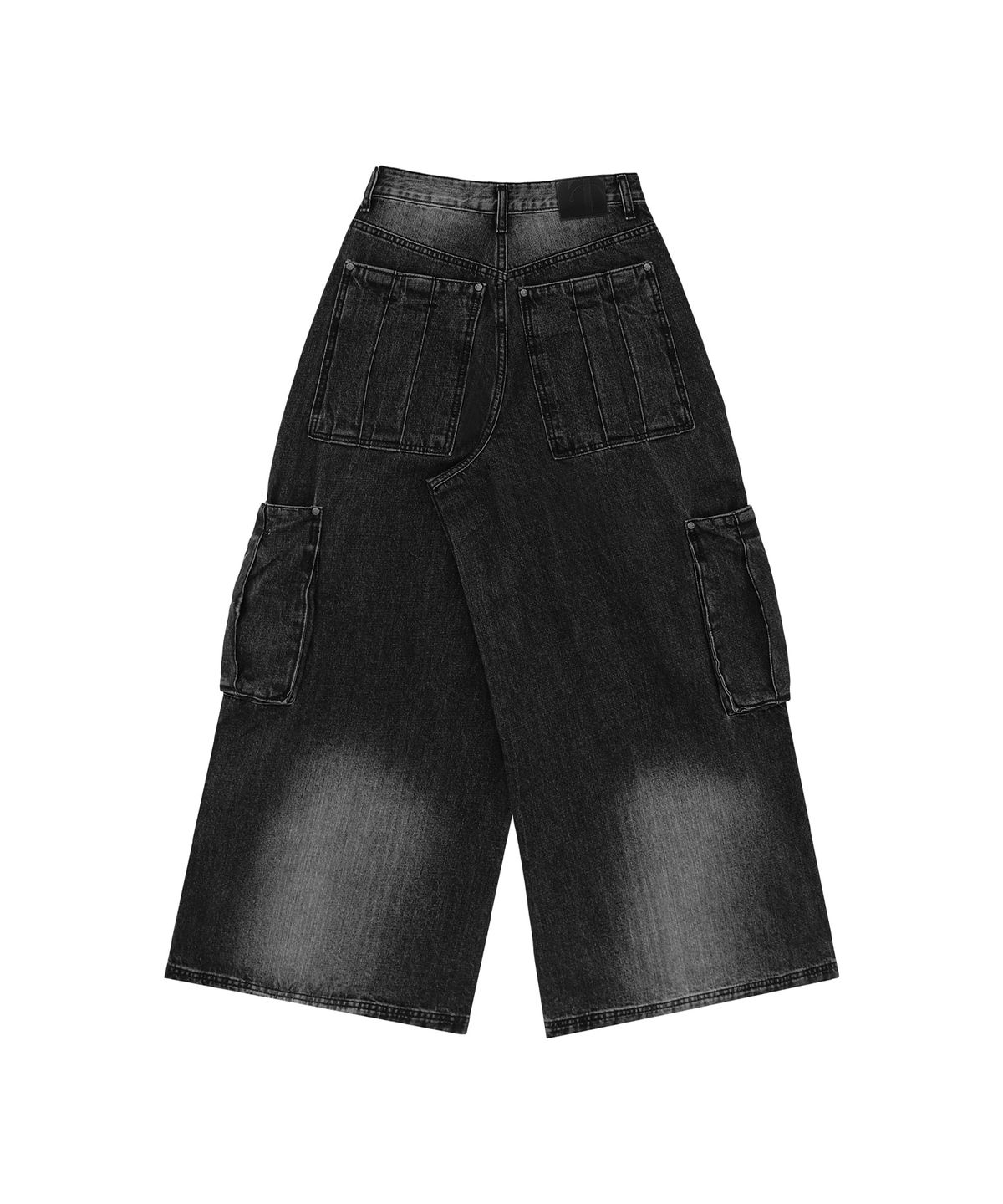 트리밍버드(TREEMINGBIRD) Denim Cargo Pants [ Black ]