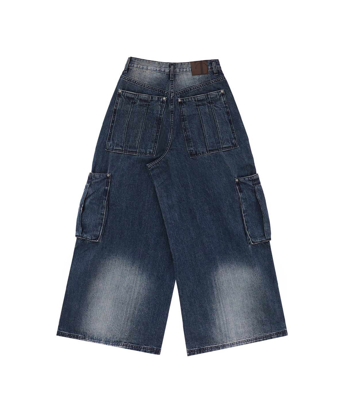 트리밍버드(TREEMINGBIRD) Denim Cargo Pants [ Deep Blue ]