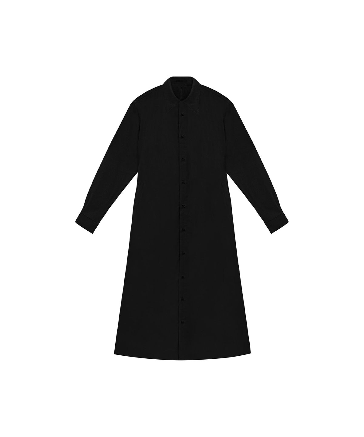 트리밍버드(TREEMINGBIRD) 3-way Layered Shirt One-piece [ Black ]