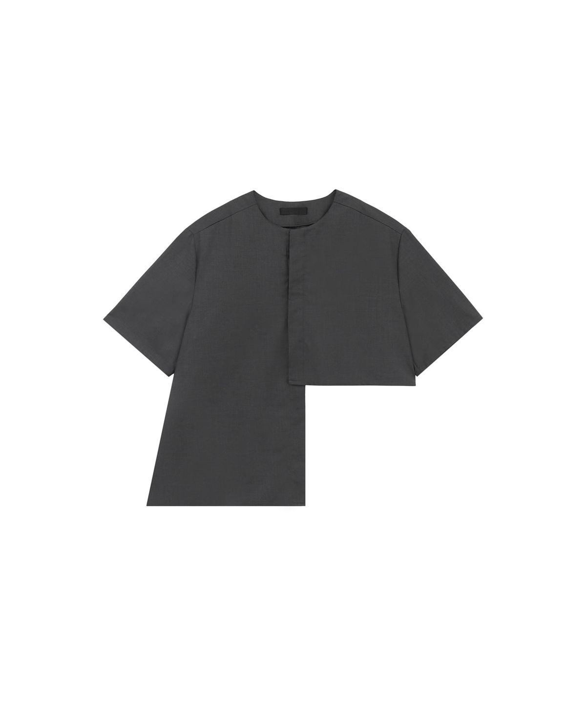 트리밍버드(TREEMINGBIRD) 3-way Layered Shirt One-piece [ Charcoal ]