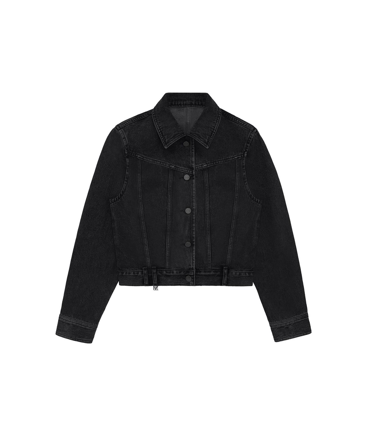 트리밍버드(TREEMINGBIRD) Incision Denim Set-up Jacket [ Black ]