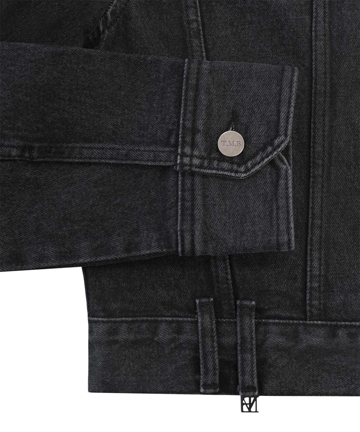 트리밍버드(TREEMINGBIRD) Incision Denim Set-up Jacket [ Black ]