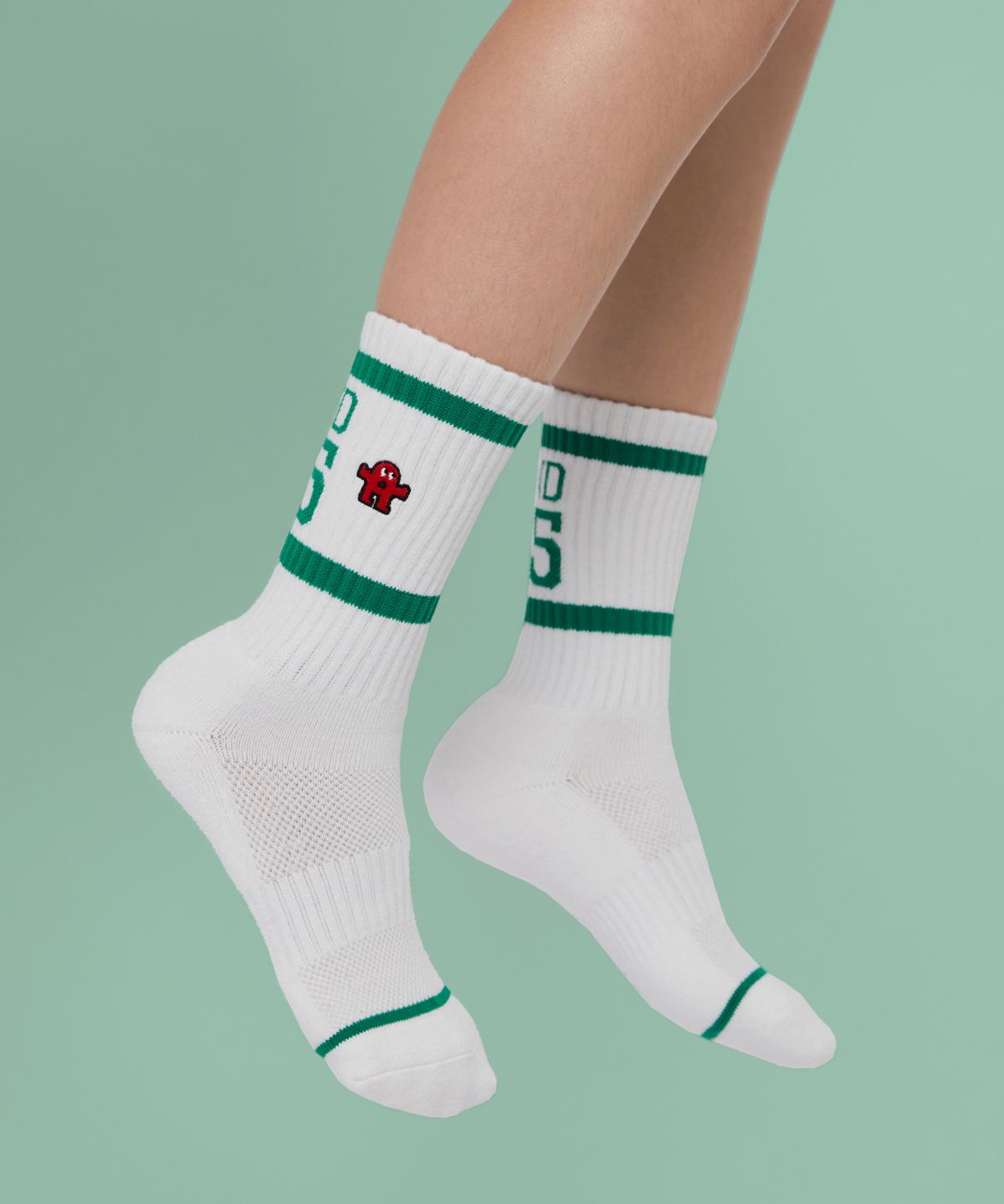앤드 골프(AND GOLF) AND45 Crew Socks White