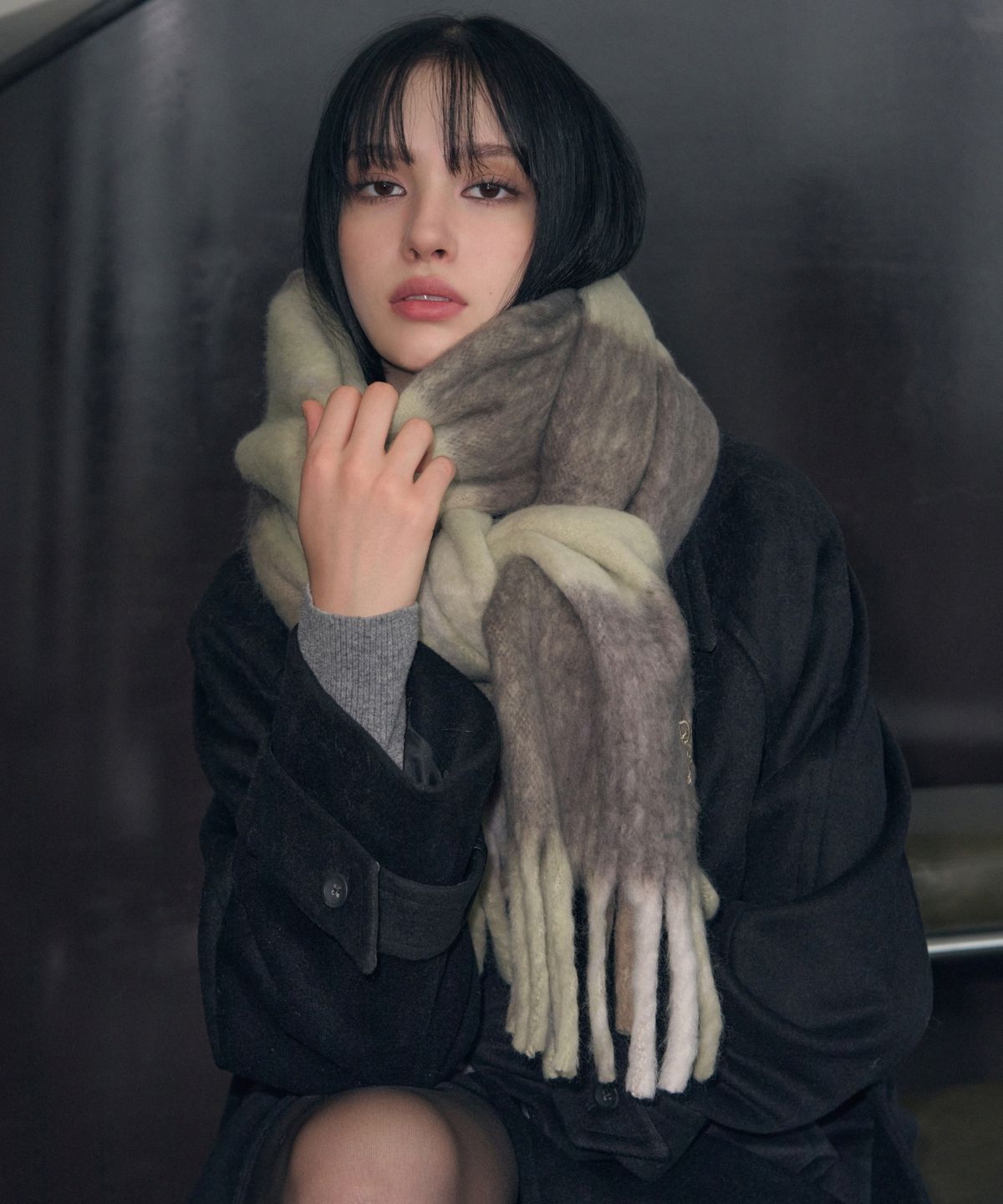 레더리(LEATHERY) 브러쉬드 롱 머플러 [10COLOR]