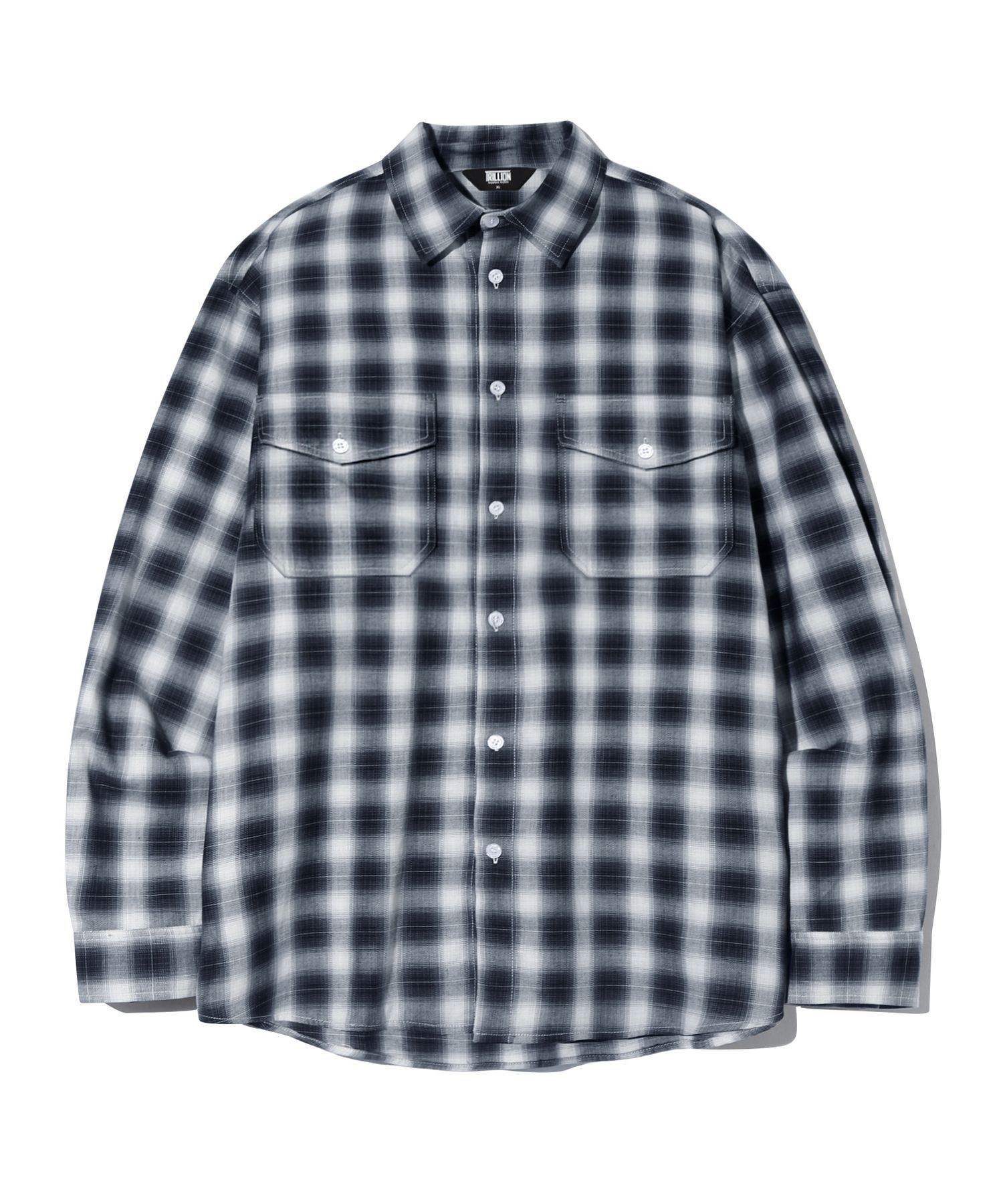 RILY ombre check shirts 今市隆二 RILY ombre check shirts 今市隆二（OMBRE CHECK OPEN COLLAR