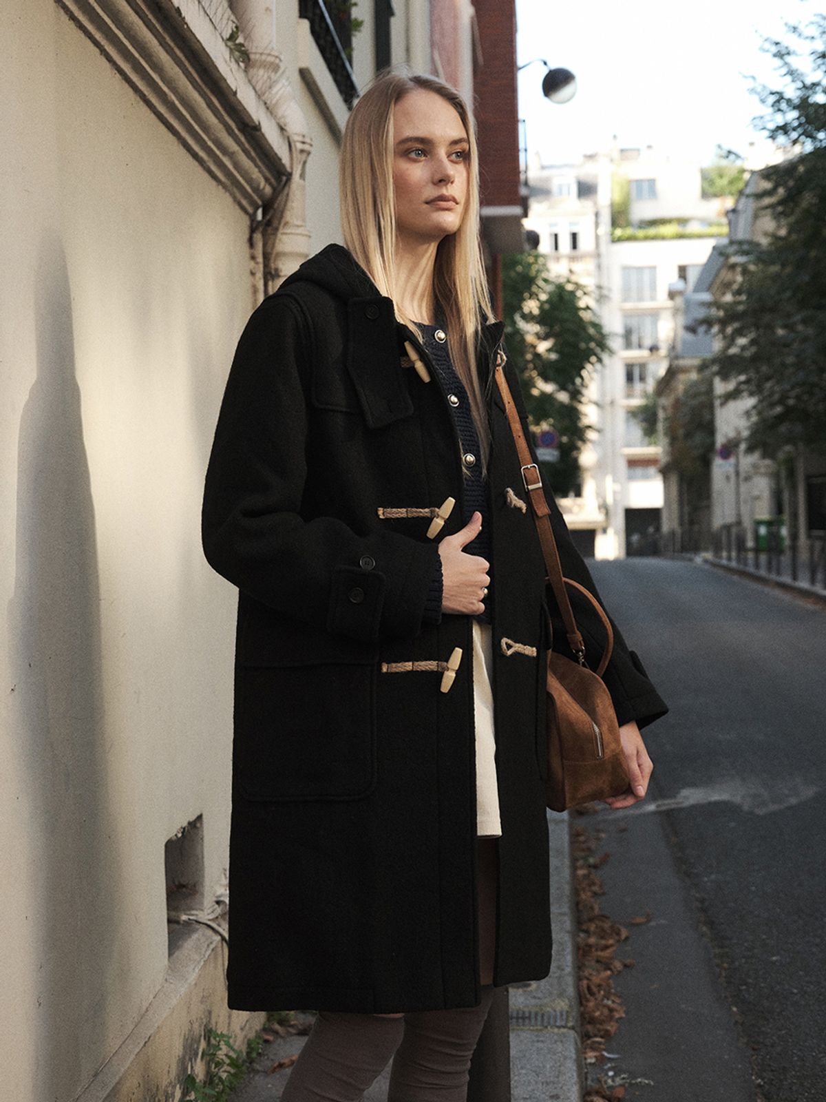 아노에틱(ANOETIC) WOOL HOODED DUFFLE COAT_BLACK