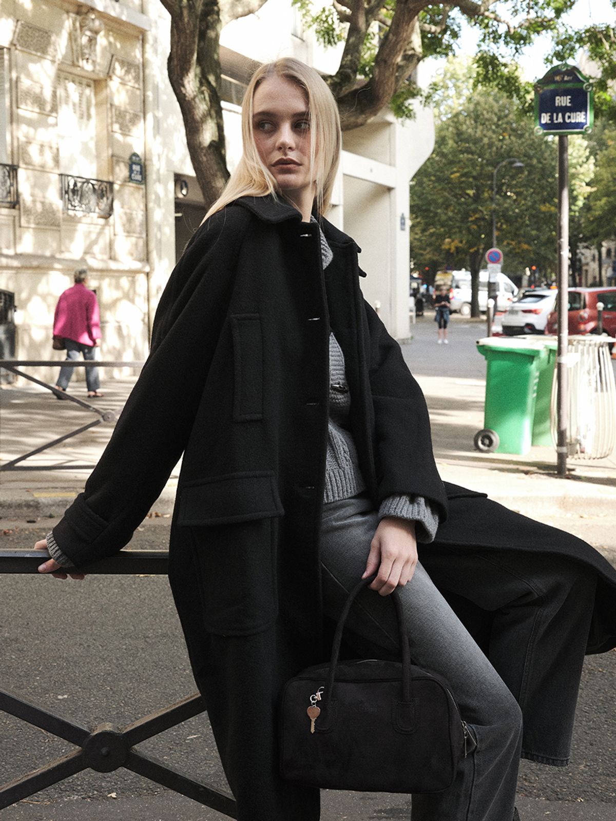 아노에틱(ANOETIC) TWO-WAY SUEDE TOTE BAG_BLACK