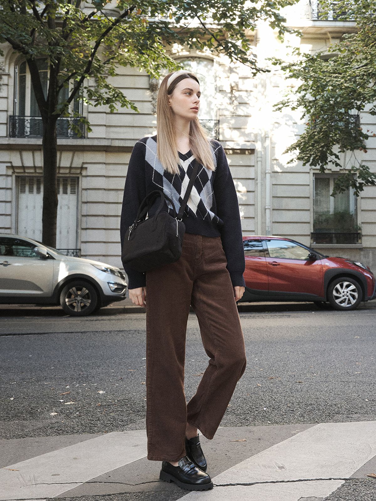 아노에틱(ANOETIC) CORDUROY STRAIGHT PANTS_BROWN