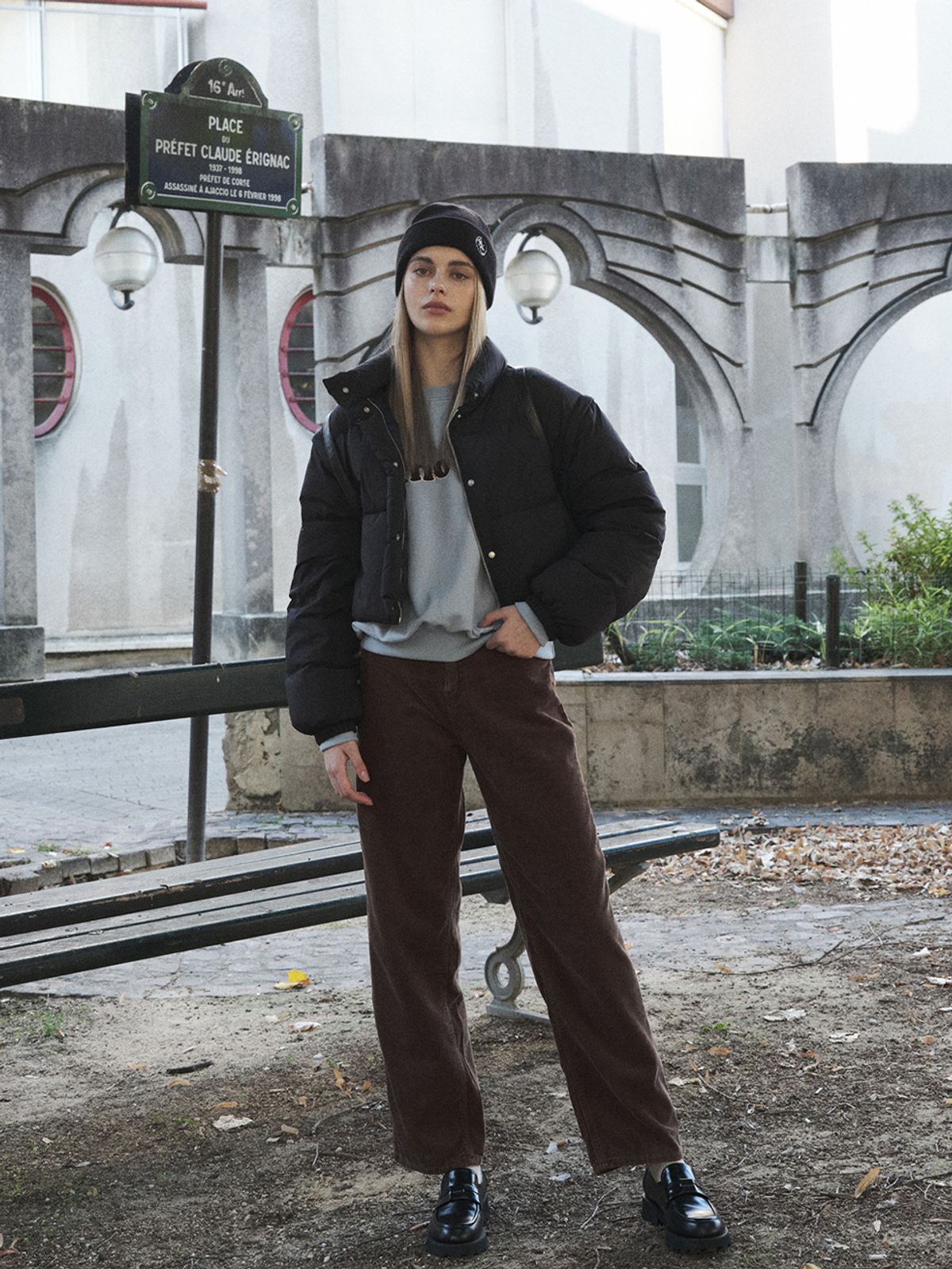 아노에틱(ANOETIC) CORDUROY STRAIGHT PANTS_BROWN