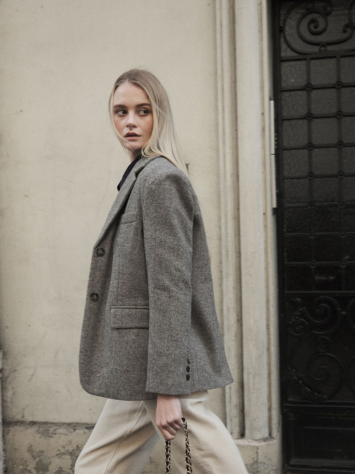아노에틱(ANOETIC) CLASSIC WOOL TAILORED JACKET_GREY